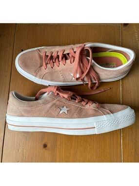 Converse Cons One Star Suede OX Low Unisex Lunarlon Sneaker Pink Blush 10.5